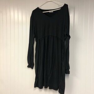 Maurices Classic Black V-Neck Long Sleeve Dress XXL Stretch Soft